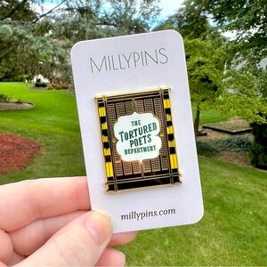 Taylor Swift “The Tortured Poets Department” Bookshelf Enamel Pin (TTPD)